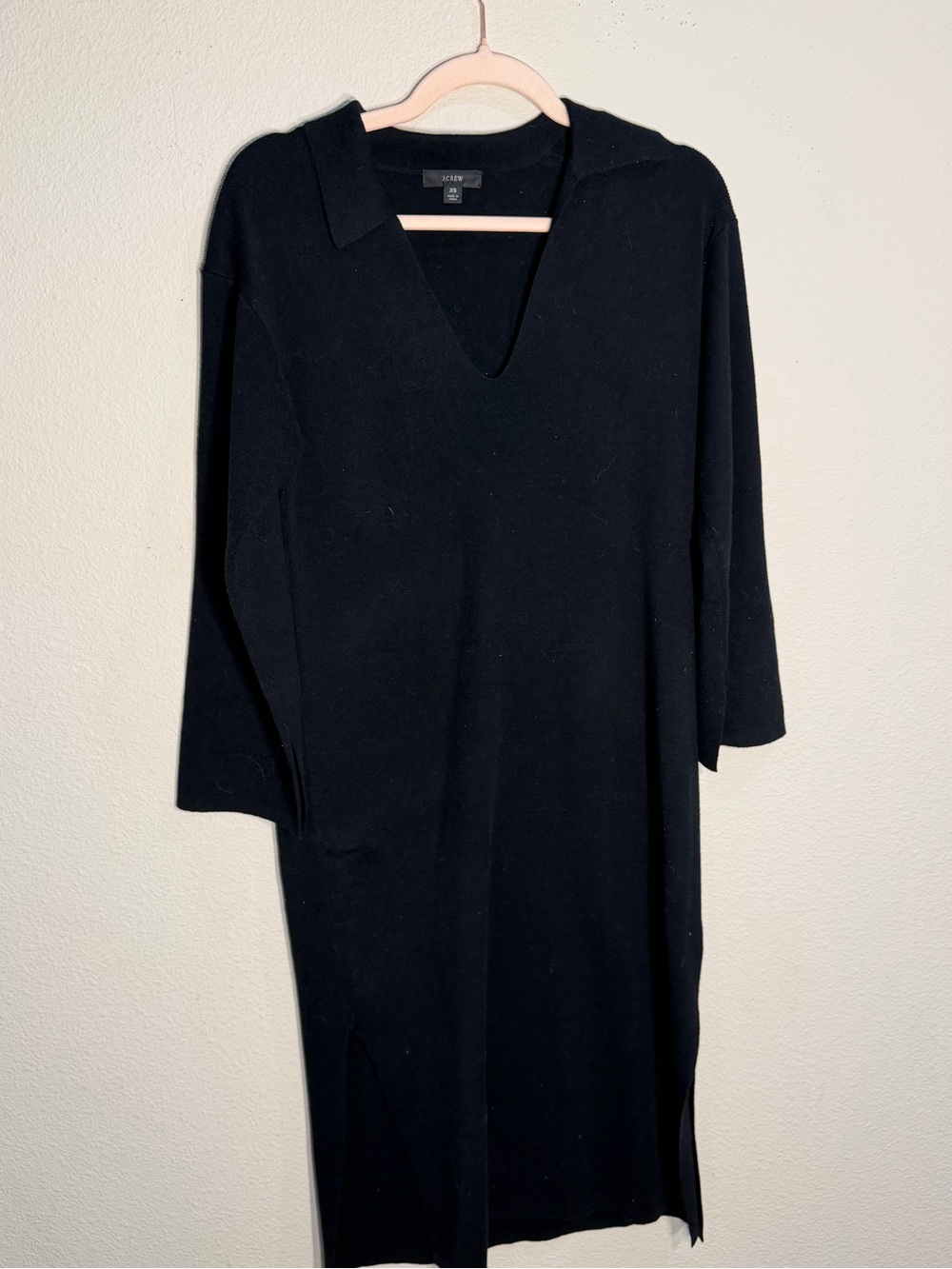J Crew Collared V-Neck Sweater Dress